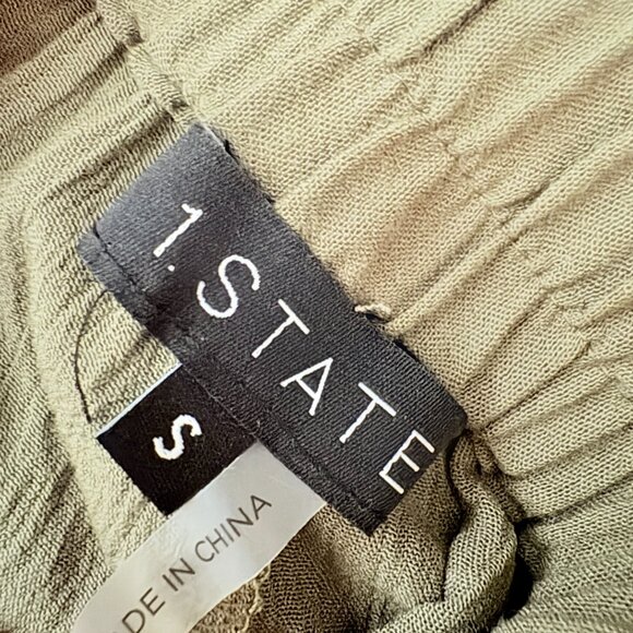 1 State Joggers With Leg Slit Olive Green Size Small - Picture 10 of 11